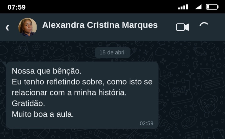Depoimento de Alexandra Cristina Marques