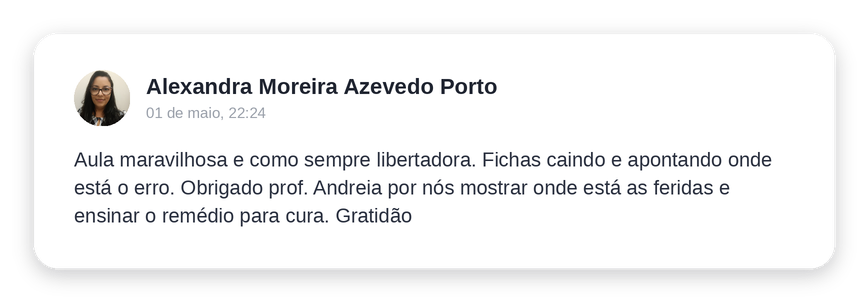 Depoimento de Alexandra Moreira Azevedo Porto