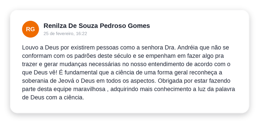 Depoimento de Renilza de Souza Pedroso Gomes