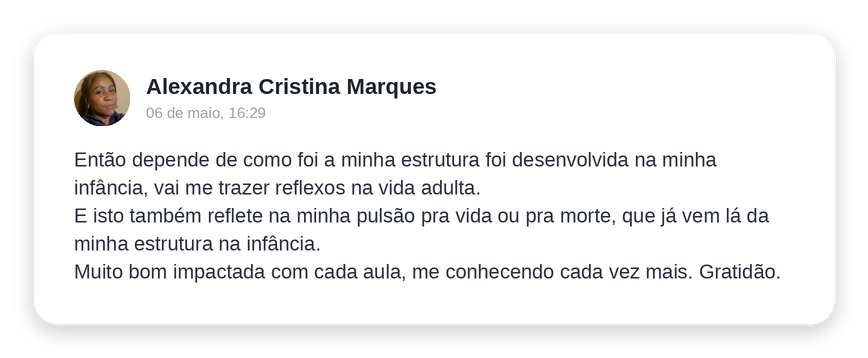 Depoimento de Alexandra Cristina Marques